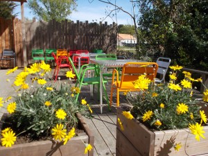 Vue sur la terrasse du gîte Etoile de mer