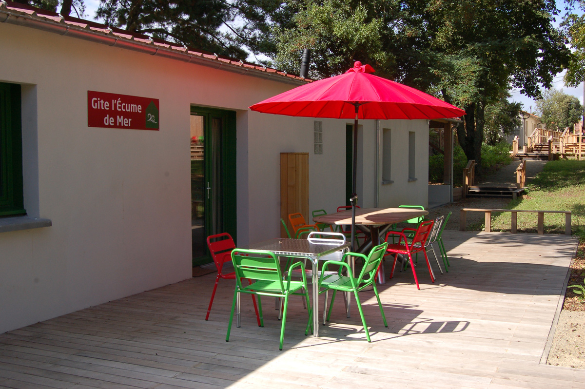 Terrasse du gîte écume de mer